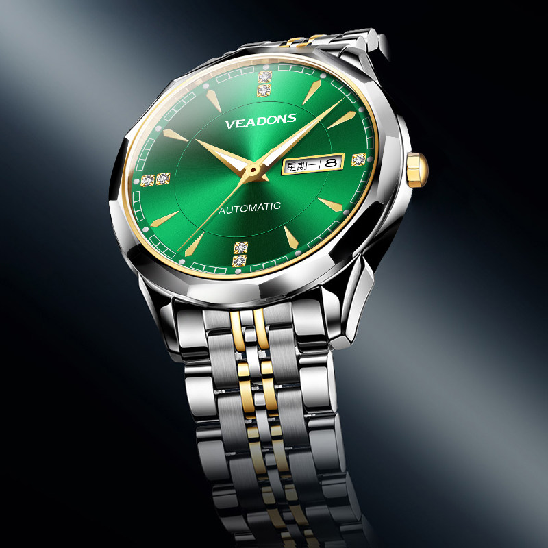 威顿/veadons手表男士全自动机械表2021新款正品镂空防水商务腕表