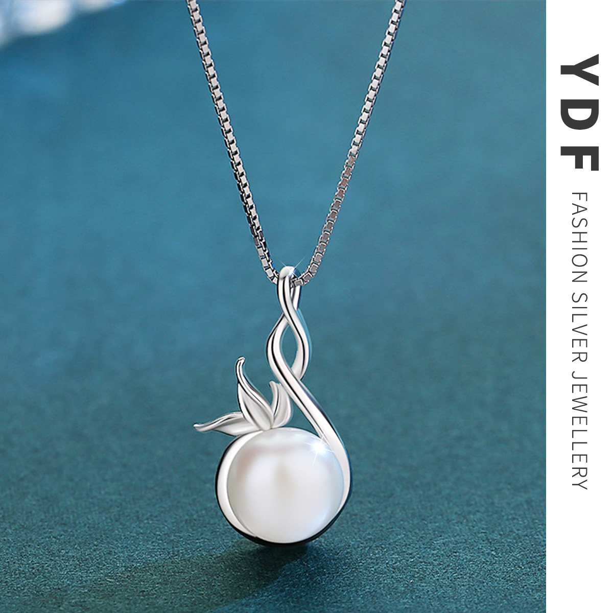 银蝶坊花芽珍珠项链