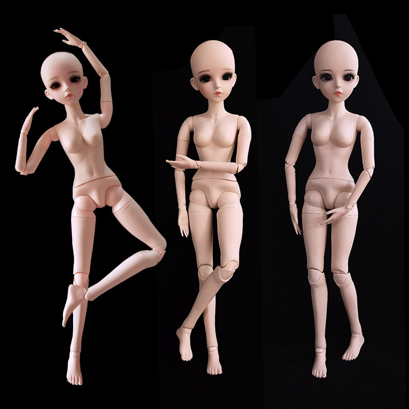 素体多丽丝凯蒂娃娃改装版素体60cm裸娃玩偶18关节女孩3分bjd