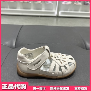 江博士专柜正品2024夏女童包头凉鞋二段机能鞋透气学步鞋B1404324