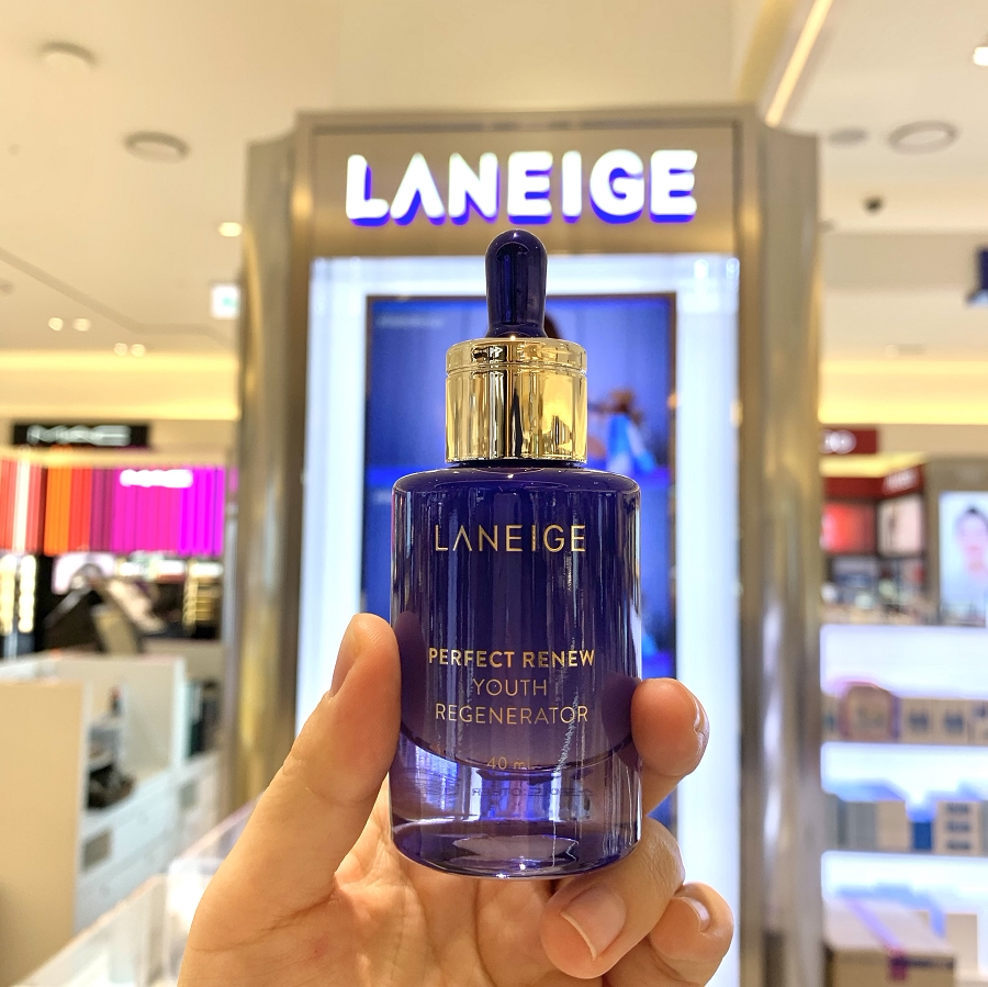 紧致韩国langige兰芝致美紧颜修护精华液补水淡化液态精华