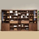 北美黑胡桃木组合书柜意式极简书房书架客厅满墙书柜定制茶室柜子