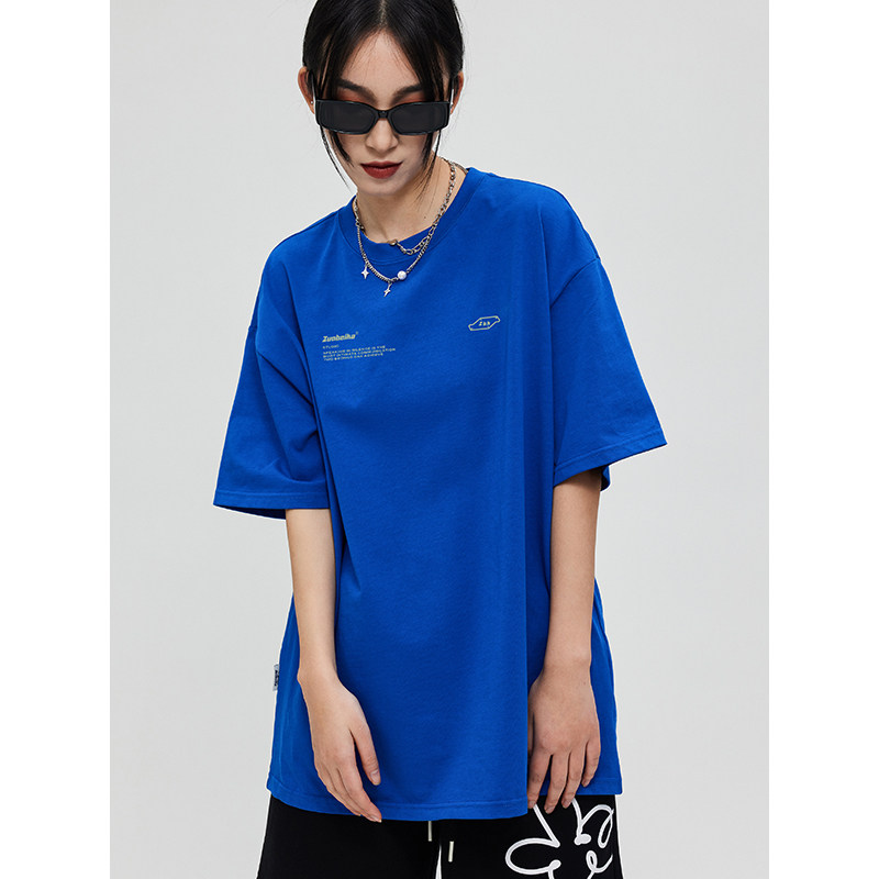宝蓝色宽松女t恤-特价促销-优惠券领取-价格|多少钱|什么牌子好-35