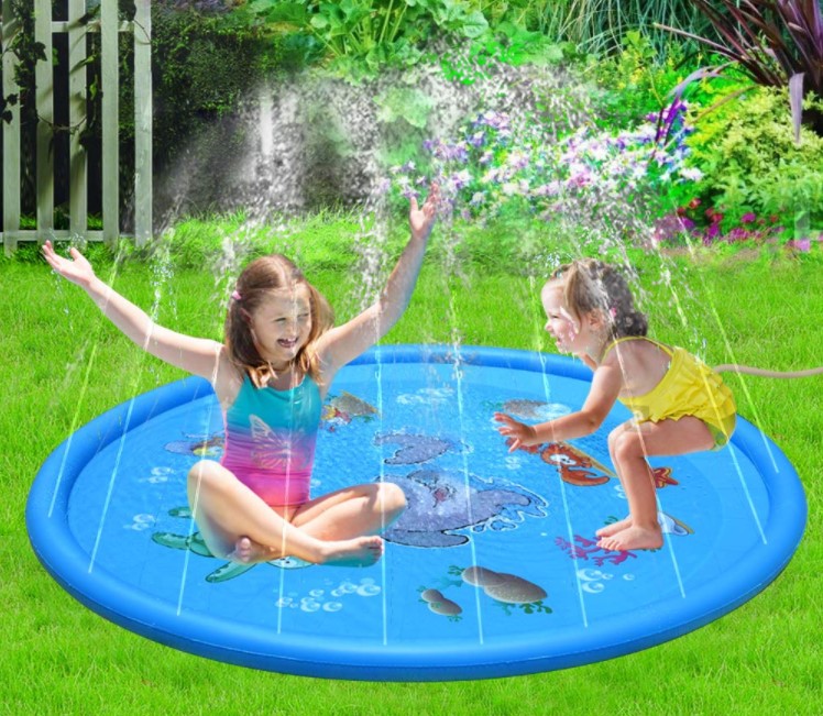 儿童戏水沙滩玩具夏季儿童户外喷水垫子草坪沙滩游戏洒水大号坐垫
