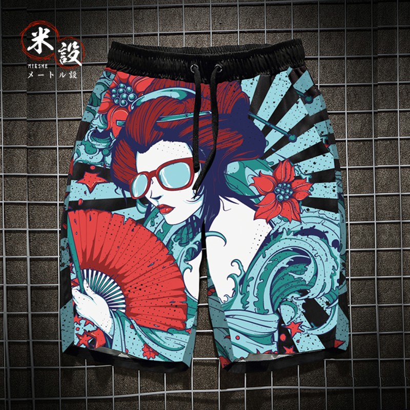 夏装短裤潮流潮牌时尚个性日系复古浮世绘潮牌学生运动短裤在类目 男装, 休闲裤中 - 来自Buy2taobao.com提供专业的淘宝代购服务