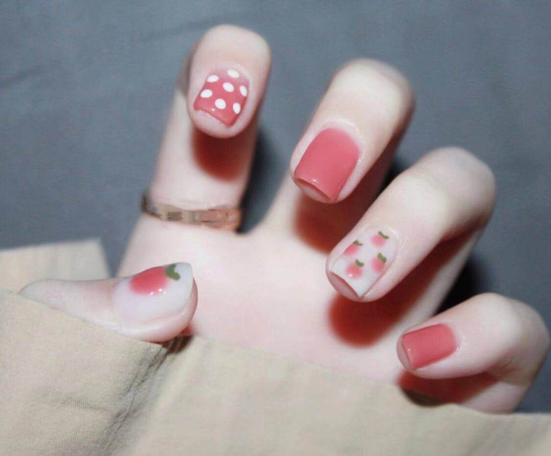 美甲贴纸全贴 防水 持久圣诞款