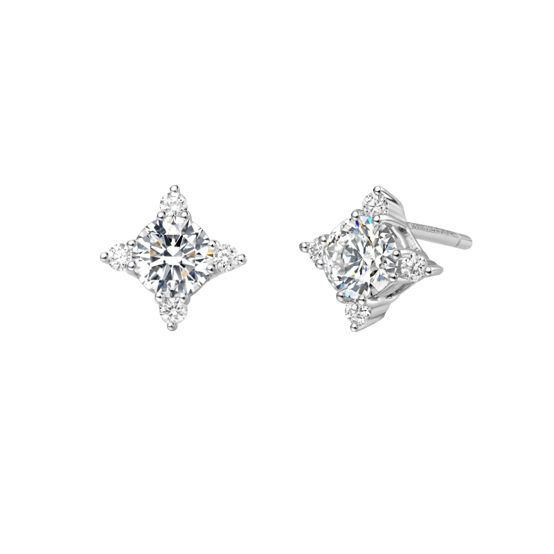CC Carmela Jewellery east Love Shine Diamonds 18K Diamond Ear Studs Unburden Engagement marry Female models Earringsin the Jewelry/Diamond/Jade/Gold , Diamond Jewelry (New) , Earring category - from Buy2taobao.com to provide professional Taobao agent buy service