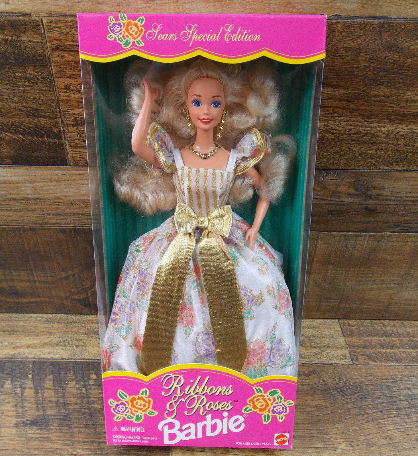 barbieribbonsroses1994正品绝版丝带玫瑰芭比娃娃娃娃