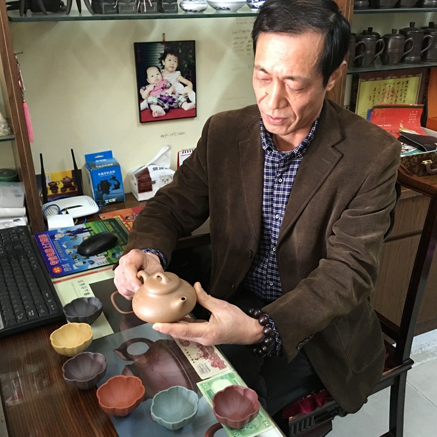 紫砂老艺人 蒋海华 【高盖石瓢】 300cc 段泥