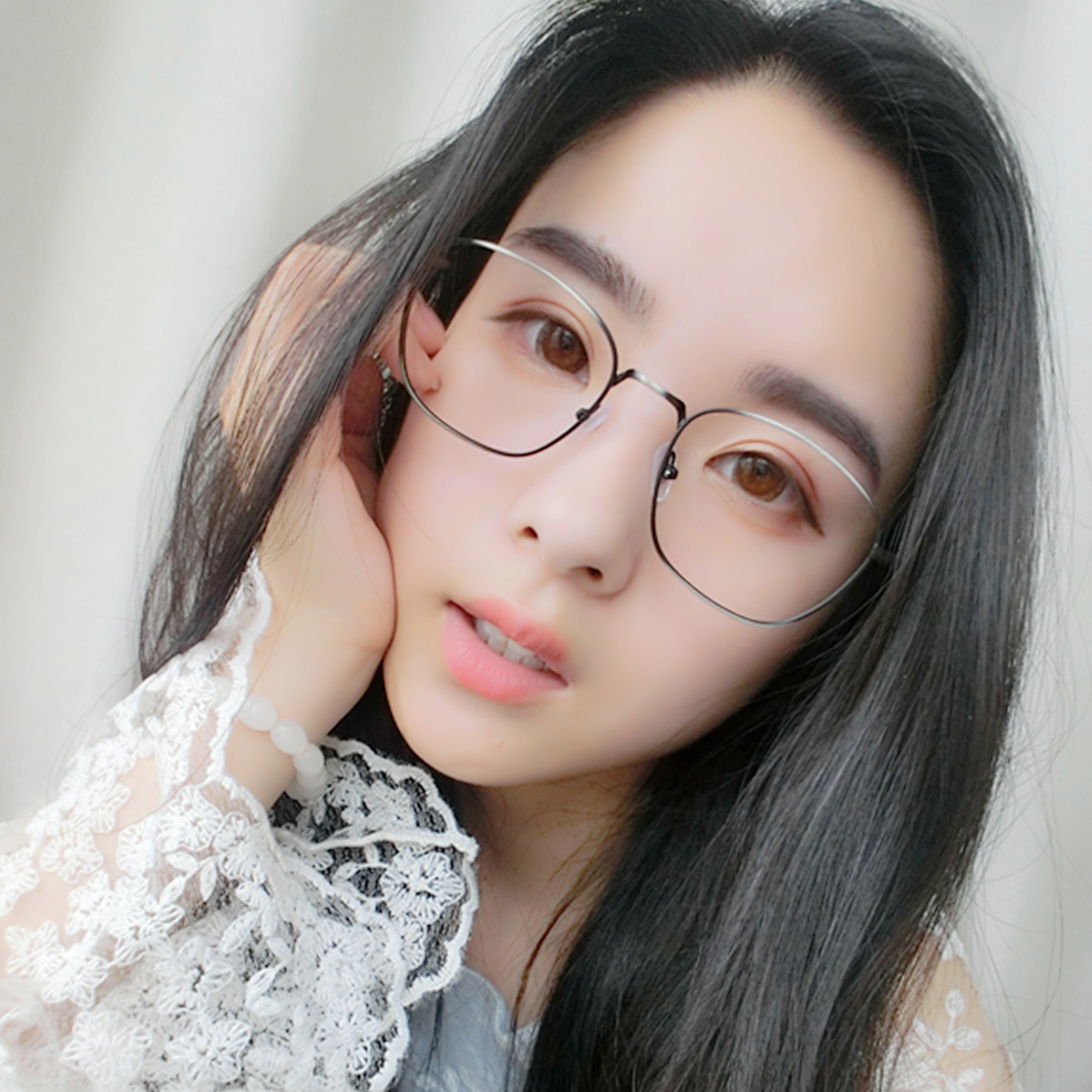 复古眼镜框女潮韩版圆形轻盈近视眼镜架男全框学生护目镜平光镜