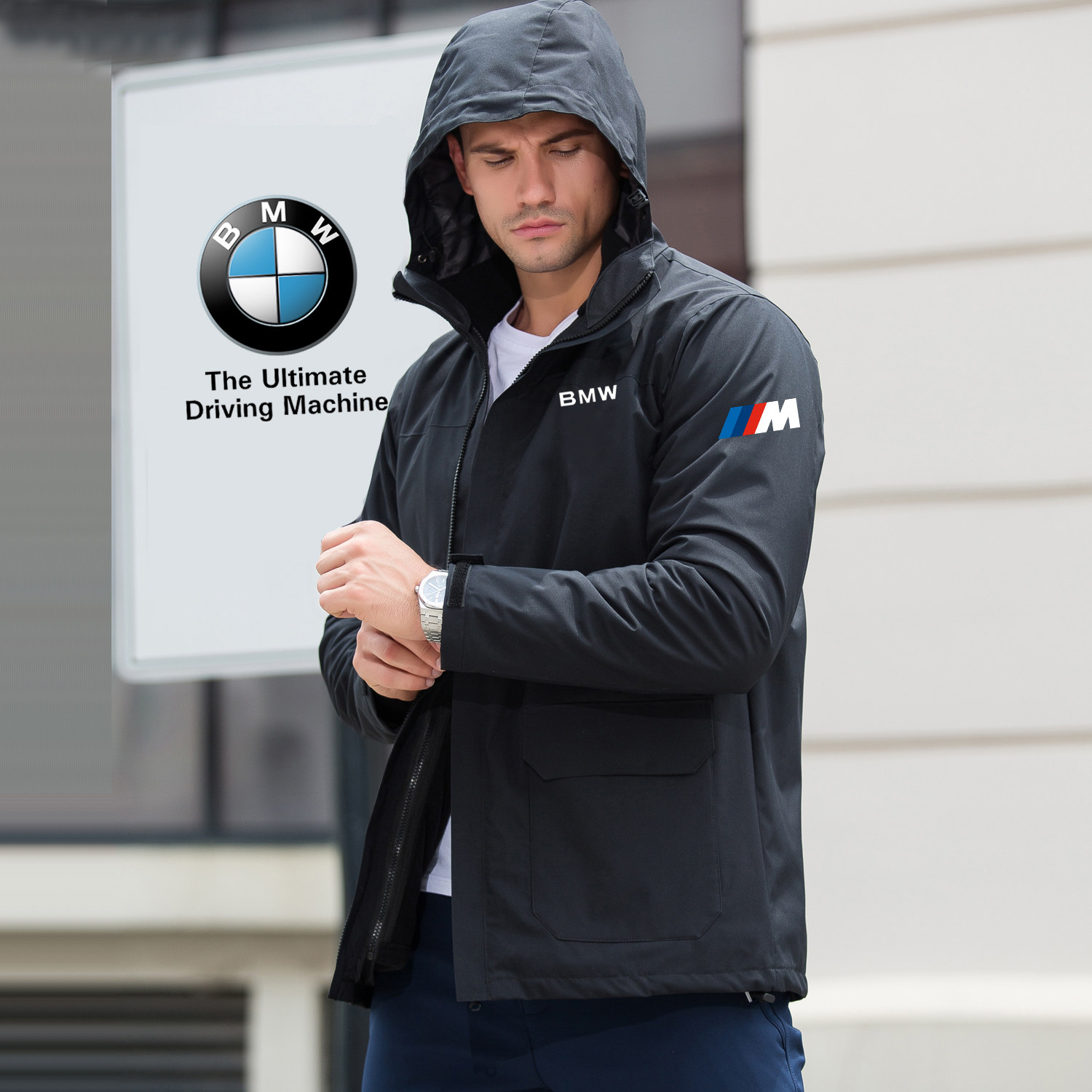 bmw宝马工作服男女冬季汽车4s店销售员工工装定制保暖外套冲锋衣