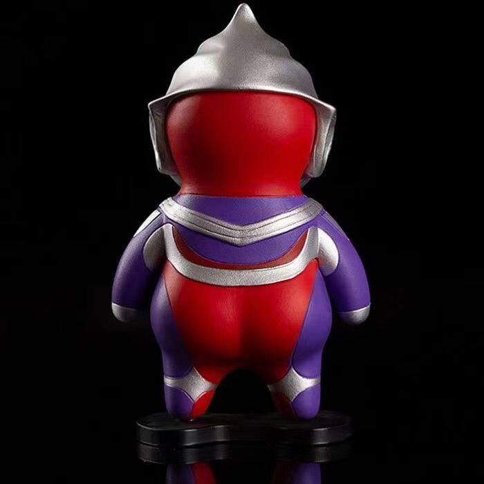 q版奥特曼肥宅童年小超人胖迪迦凹凸曼手办模型公仔车载摆件玩具