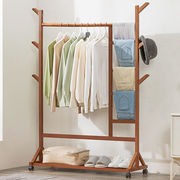 Coat hanger pole bedroom floor vertical hanger coat cap drying rack indoor household clothes storage simple