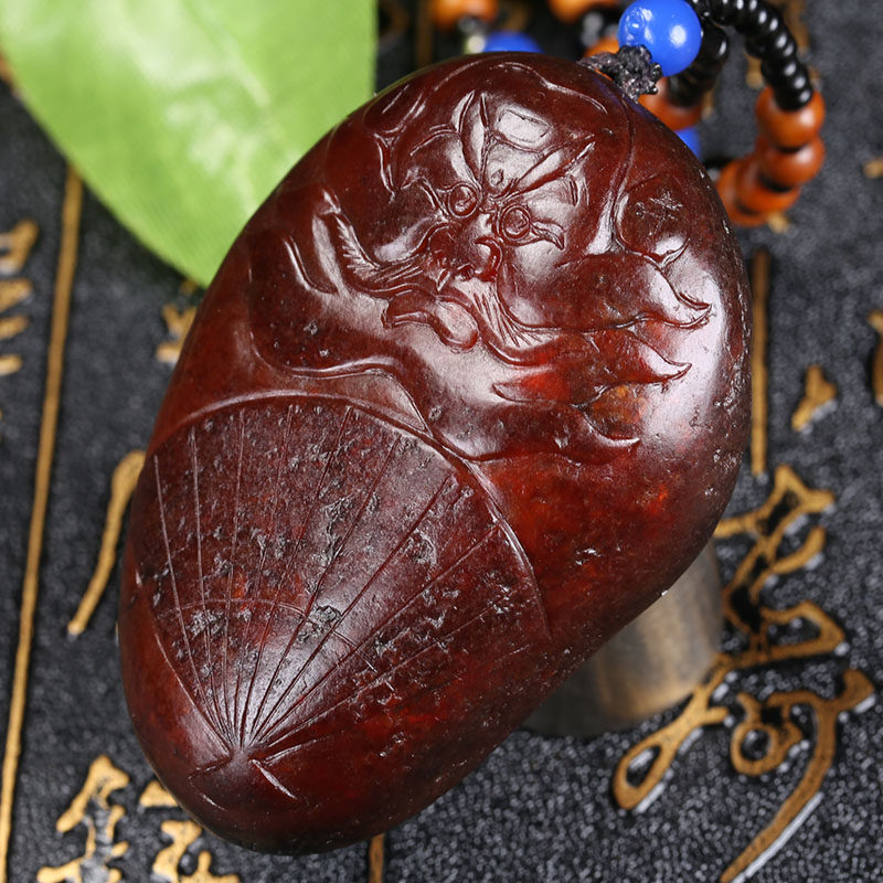 老熟红沁玉种 钟馗 和田玉挂件 89.028
