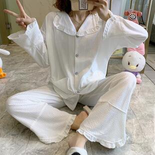 纱布月子服夏季薄款吸汗3月份产后春秋孕期哺乳期两用孕妇睡衣女