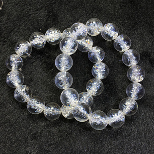 5A级  喜马拉雅白水晶手链女款单圈手链DIY 巴西白水晶饰品礼物