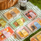 提拉米苏包装盒格子一次性儿童手绘蛋糕盒格纹烘焙甜品野餐便当盒