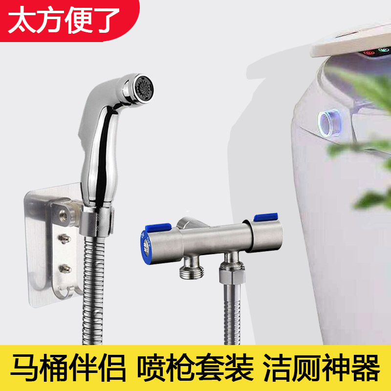 马桶喷枪水龙头妇洗器高压厕所伴侣喷头冲洗器家用增压洗屁股神器