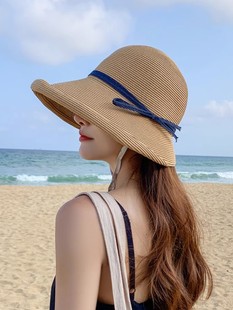 可折叠遮阳帽女款2024新款夏季女士遮阳防晒帽子夏天出游太阳帽潮