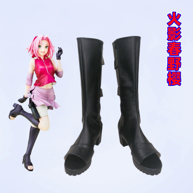 动漫鞋二次元cosplay鞋火影忍者春野樱cos鞋增高万用支持来图定做