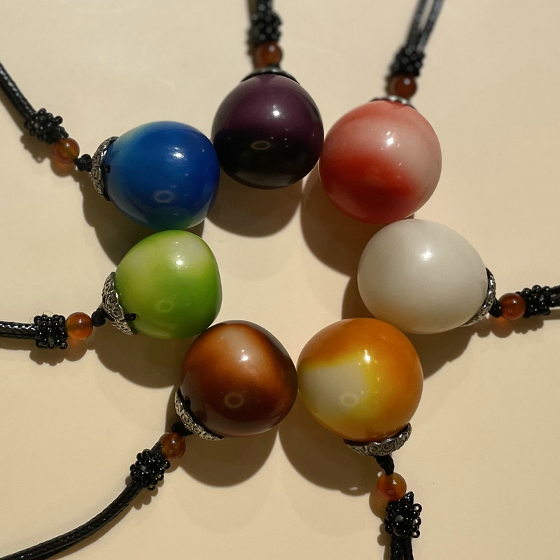 佛心果彩色菩提子吊坠成品毛衣链项链鸿运当头挂坠男女个性装饰品