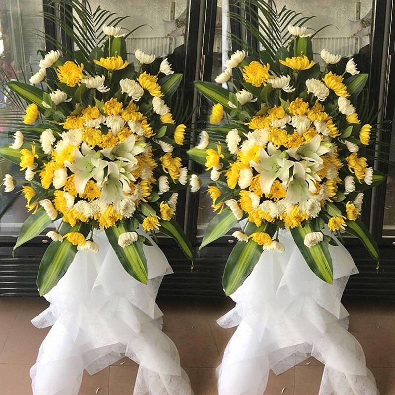 北京清明节扫墓鲜花白事菊花花篮丧事祭祀葬礼用品白祭奠同城速递