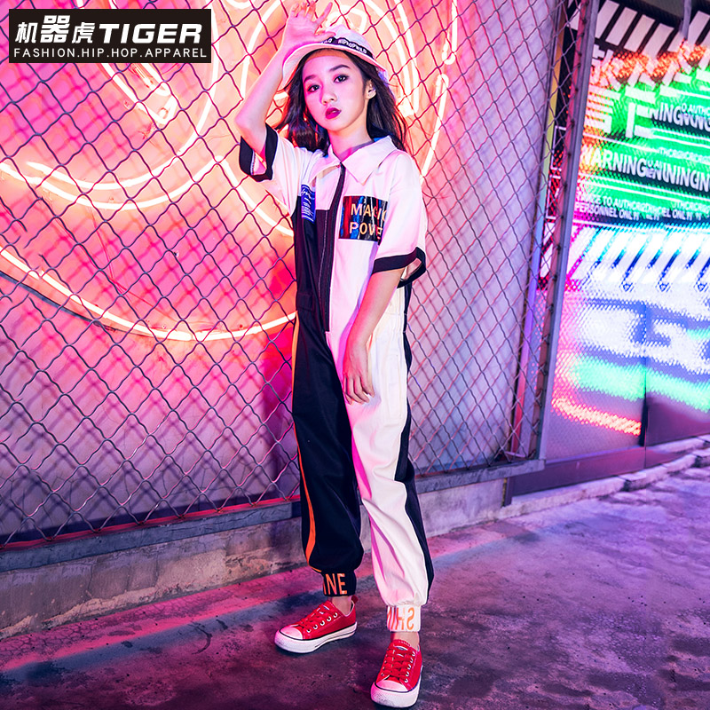 儿童爵士舞服女童嘻哈韩版潮装夏季街舞连体裤套装少儿hiphop演出|ruв категории Детская одежда, детский костюм - от Buy2taobao.com для оказания профессиональной услуги покупки агента Taobao