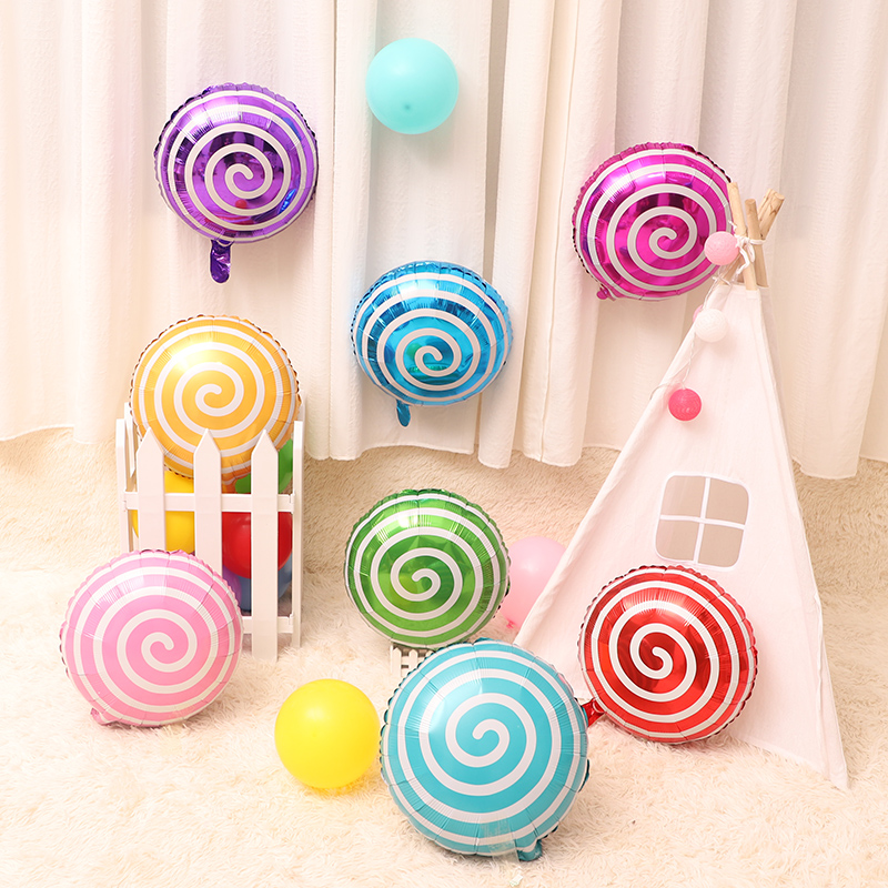 儿童生日布置糖果棒棒糖气球宝宝周岁派对装饰幼儿园活动场景布置