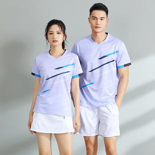 羽毛球服套装女短袖上衣男款排球网球乒乓球比赛运动服定制印logo