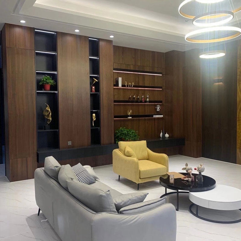 天然木饰面板黑胡桃实木贴皮护墙板木饰面背景墙免漆板板材装饰板