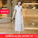 新中式国风连衣裙高端精致2024新款女夏气质显瘦收腰雪纺印花裙子
