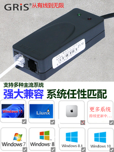 GRIS USB 56K传真猫MODEM支持WIN7 8 10 11调制解调器UM03单双口
