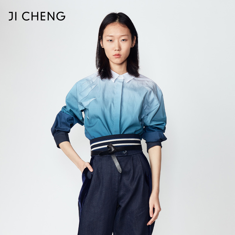 中国设计师原创Ji Cheng吉承翅膀轮廓绣渐染衬衣 渐变衬衫2628在类目 女装/女士精品, 衬衫中 - 来自Buy2taobao.com提供专业的淘宝代购服务