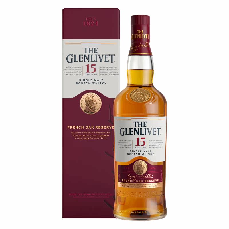 格兰威特15年橡木桶单一麦芽威士忌700ml 原装进口洋酒正品新包装