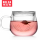 物生物玲珑杯耐热创意水杯玻璃杯带盖柠檬杯 过滤花茶杯透明杯子