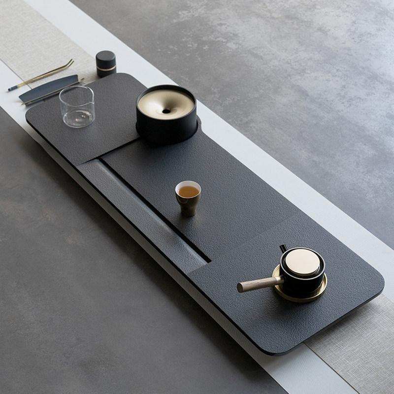 无石设计官方店的优惠券大全—无石设计天然乌金石茶盘整块轻奢现代