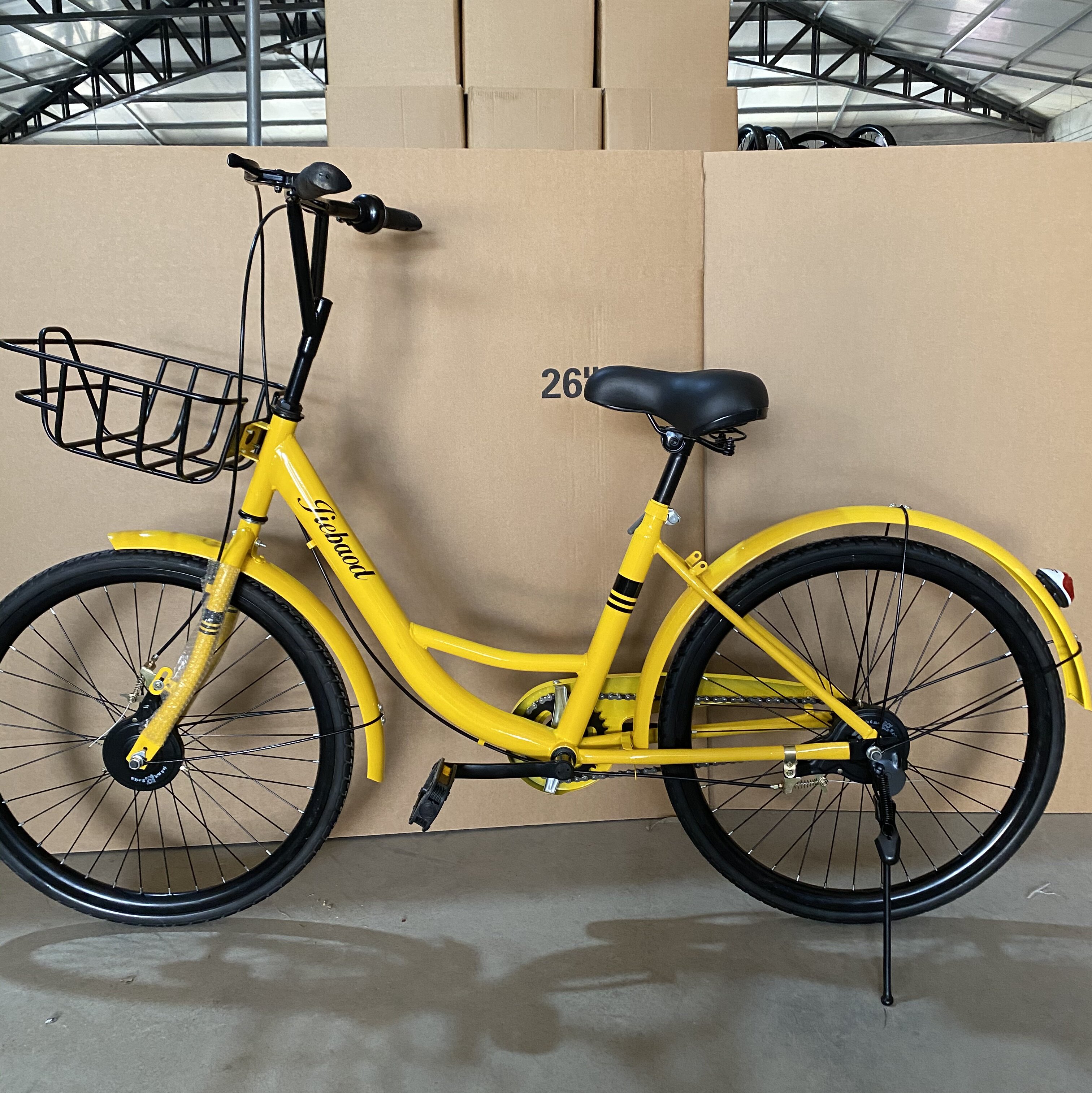 24寸26寸实心胎免充气共享自行车成年女轻便单车上班学生男通勤