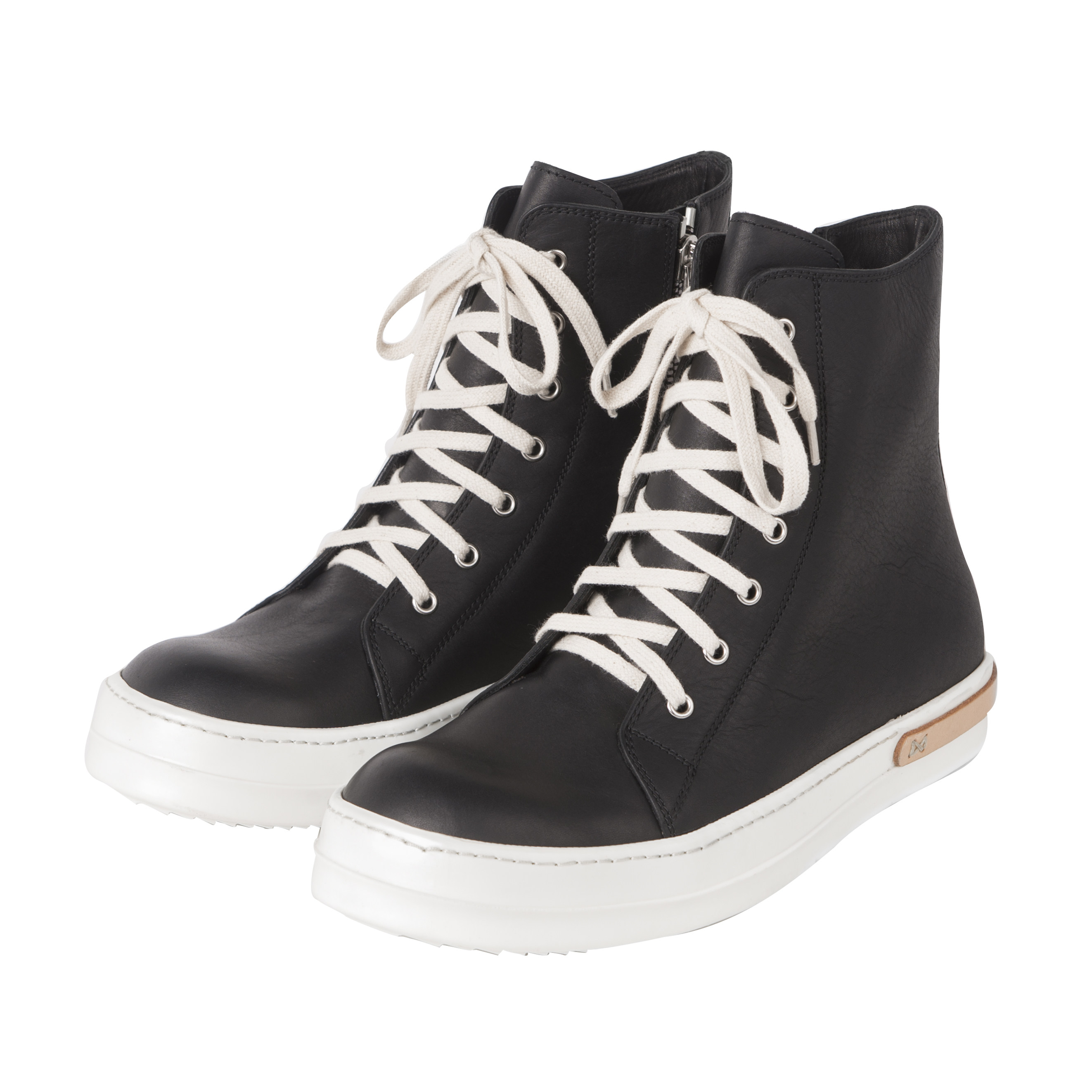 手工真皮皮鞋!春秋系带大舌头高腰男鞋高帮鞋子 - 玩累了的孩子