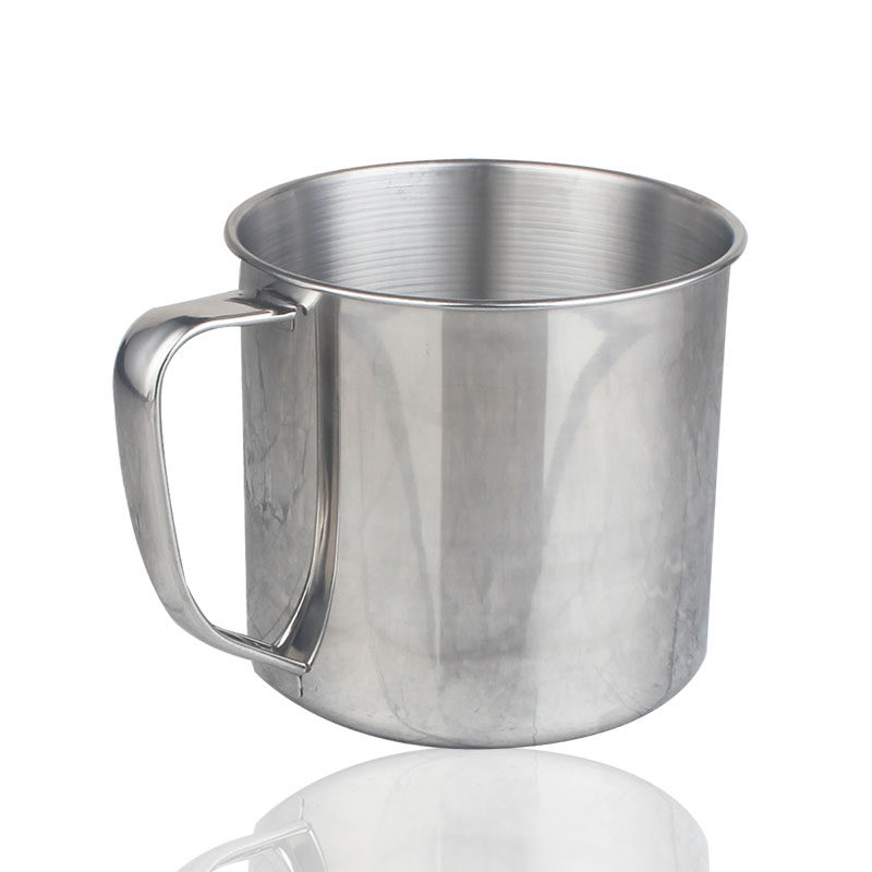 不锈钢口杯幼儿园水杯子学生儿童成人防摔家用喝水小杯子茶杯带盖