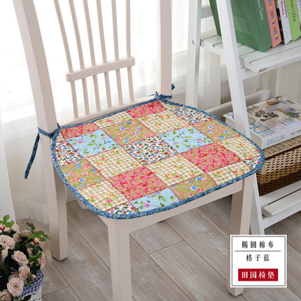 夏季田园花朵全棉椅垫办公室薄座椅垫防滑餐椅垫电脑椅子坐垫包邮