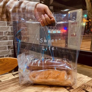 打包袋烘焙手提袋子外卖透明包装袋食品袋蛋糕甜品面包塑料袋定制