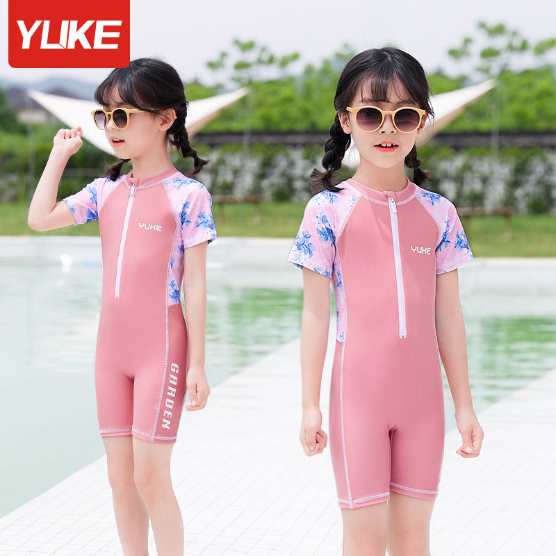 儿童泳衣女童夏2021新款速干防晒连体泳装女孩小中大童宝宝游泳衣