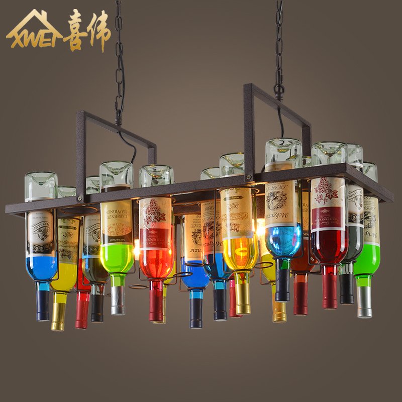 美式复古工业风酒瓶吊灯个性客厅餐厅创意咖啡厅酒吧吧台铁艺吊灯|msdalam kategori keluarga memasang ibu, Lampu & Lighting Fixtures, 吊灯(新增), 客厅吊灯 - dari Buy2taobao.com untuk memberikan perkhidmatan ejen Taobao profesional membeli