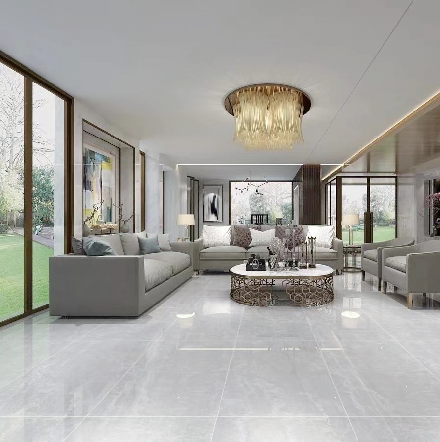 大理石瓷砖 阿波罗灰 客厅卫生间餐厅瓷砖800x800地砖爵士白 暖色