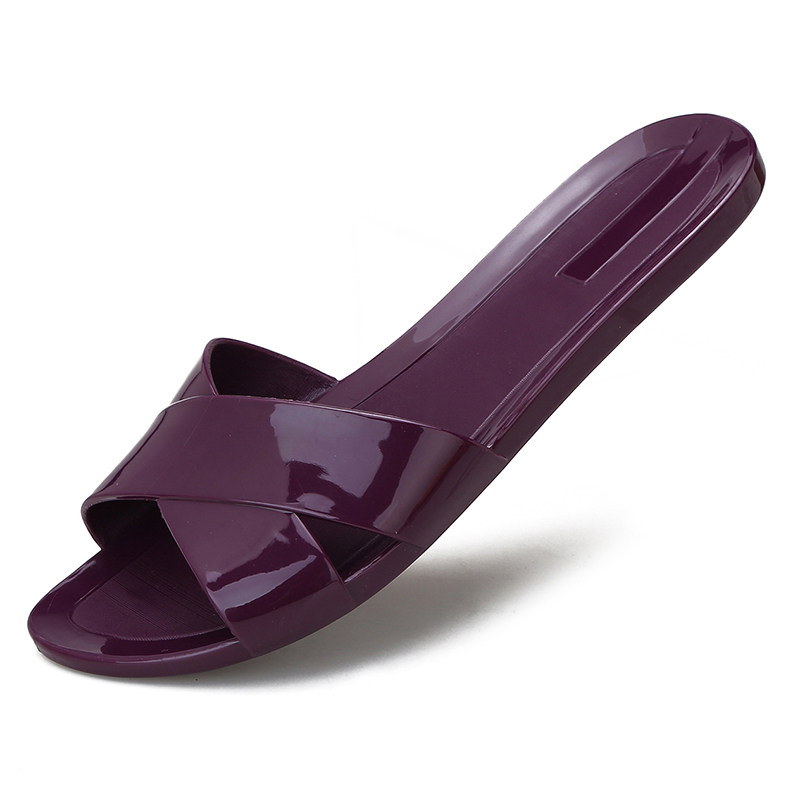 果冻水晶凉拖鞋女夏网红爆款时尚外穿学生韩版平底一字拖百搭ins