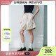 UR2024夏季新款女都市休闲撞色明线设计感卷边短裤UWU640039