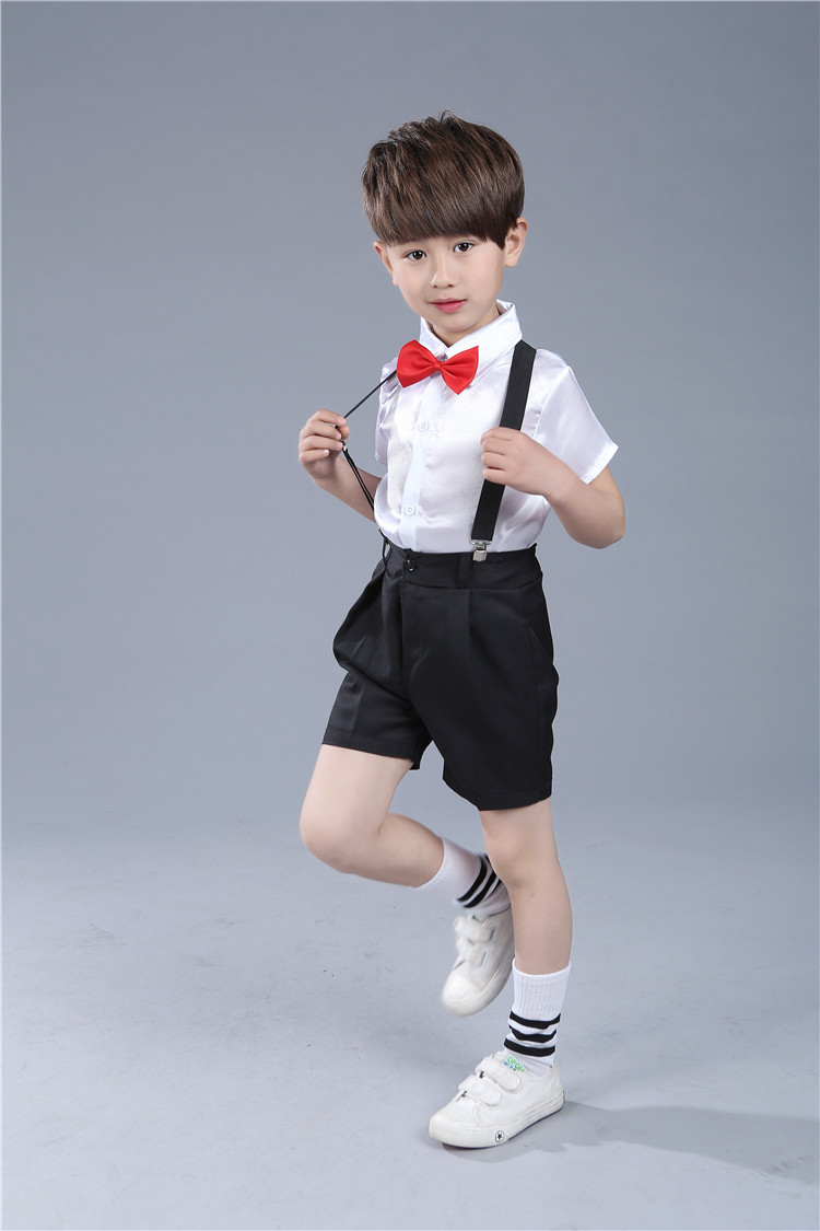 六一儿童节演出服幼儿园男合唱团女童朗诵服装男童表演背带裤套装