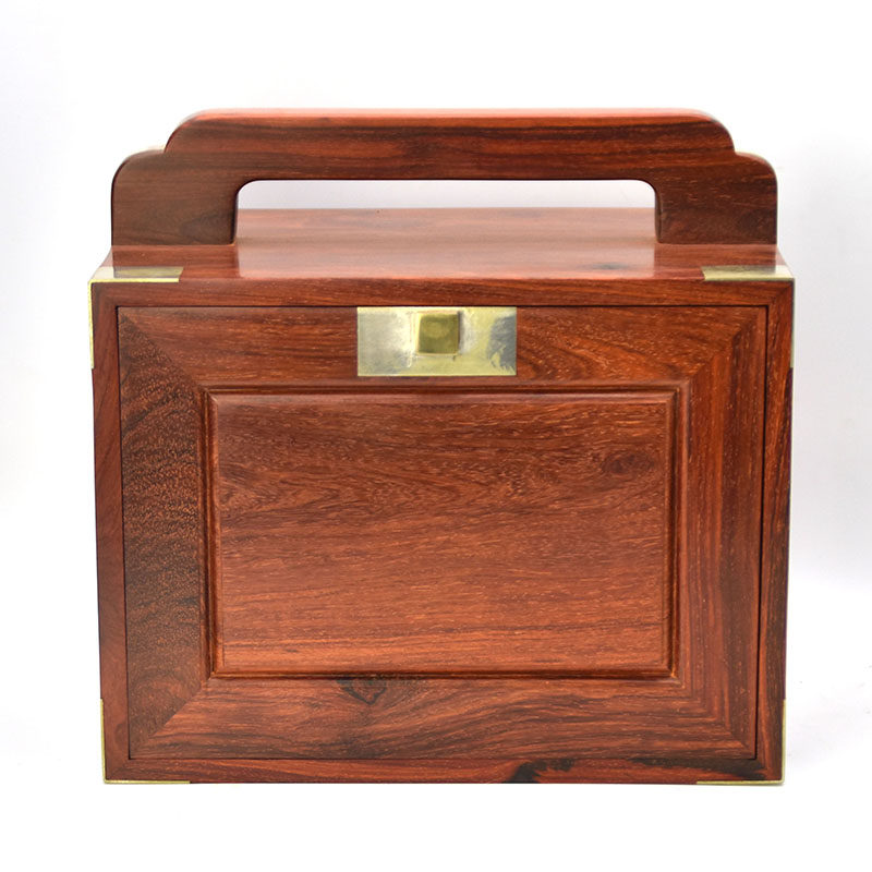【收藏级珍品】小叶紫檀 仿古款 百宝箱 正面独板 工艺精湛