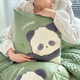 可爱熊猫加厚豆豆绒抱枕被子两用办公室午睡枕头二合一汽车上靠垫