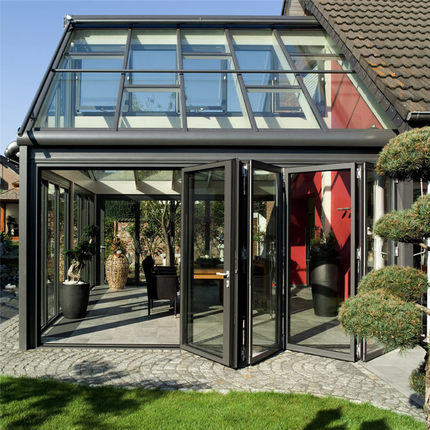 深圳铝合金钢化玻璃顶钢结构阳光房露台断桥铝系统门窗阳台窗纱